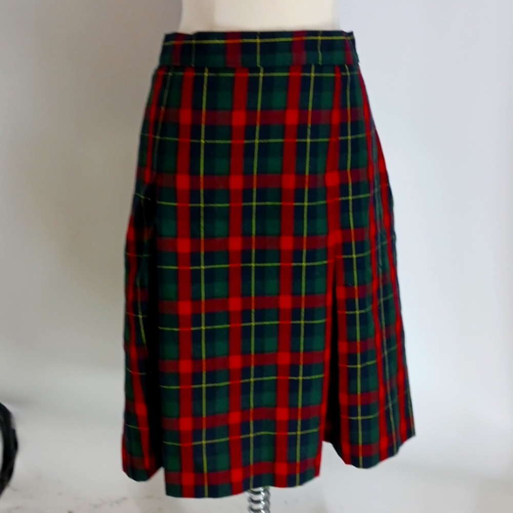 School Apparel two (2) classic red plaid school uniform pleated skirts-sz 16